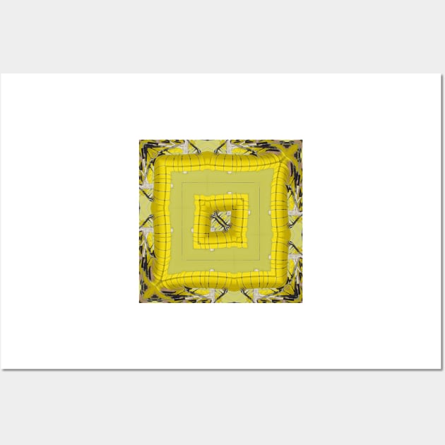 square format design in shades of yellow and grey Wall Art by mister-john